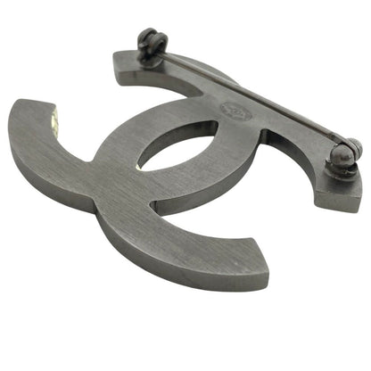 Chanel CC Logo Brooch Rhinestone Silver 07 Gorgeous — view 6