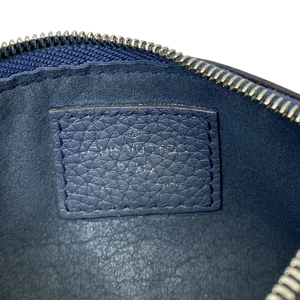 Louis Vuitton Pochette Cles Monogram Mahina Coin Case Pouch Card Leather Navy — view 9