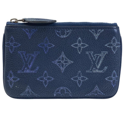 Louis Vuitton Pochette Cles Monogram Mahina Coin Case Pouch Card Leather Navy — view 2