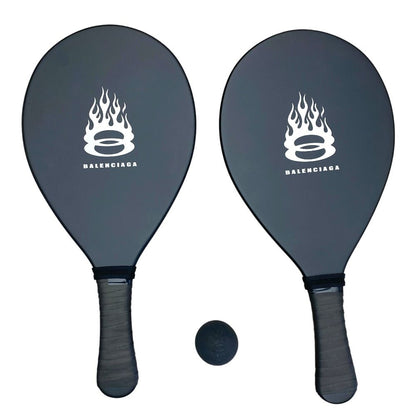 Balenciaga Beach Racket Tennis Paddle Set with Ball Resin Black Leisure Outdoor