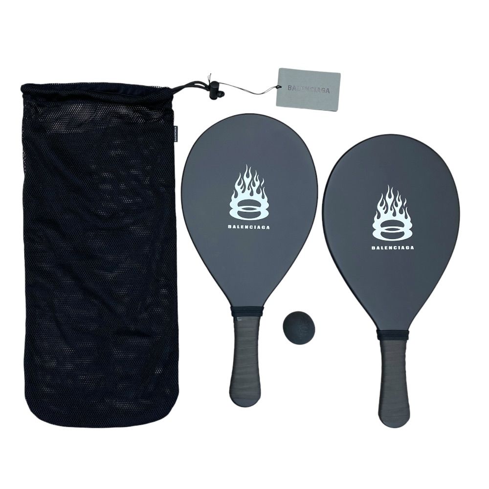 Balenciaga Beach Racket Tennis Paddle Set with Ball Resin Black Leisure Outdoor — view 9