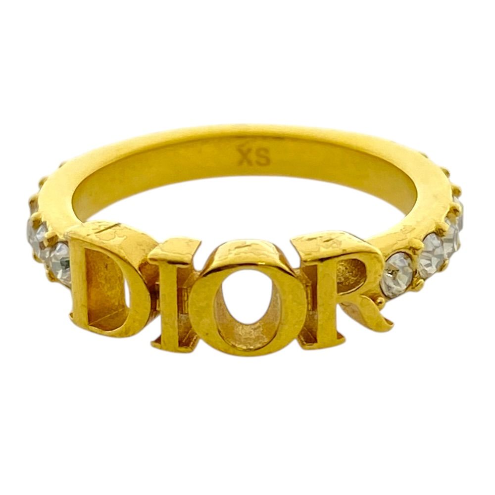 Dior Dioevolution Ring Logo Rhinestone Gold Gorgeous Feminine Accent