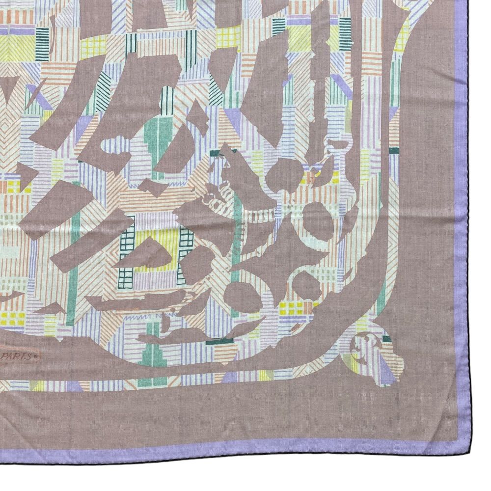 Hermes Carre 140 Cavalcadour Scarf Large Shawl Horse Tackle Boxed Cashmere Silk — view 4
