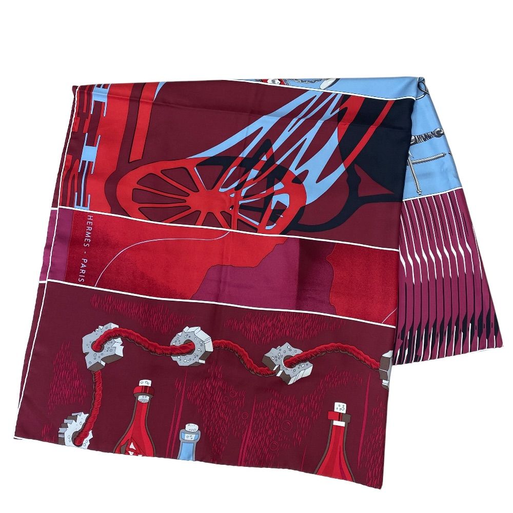 Hermes Carre 140 Caleche Mors Et Bouteilles Chemistry and Bottle Juan Scarf