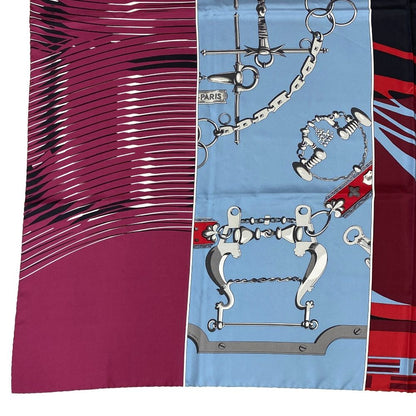 Hermes Carre 140 Caleche Mors Et Bouteilles Chemistry and Bottle Juan Scarf — view 6