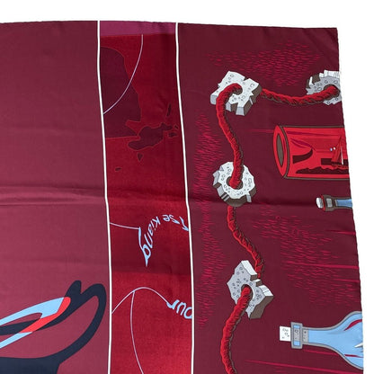 Hermes Carre 140 Caleche Mors Et Bouteilles Chemistry and Bottle Juan Scarf — view 3