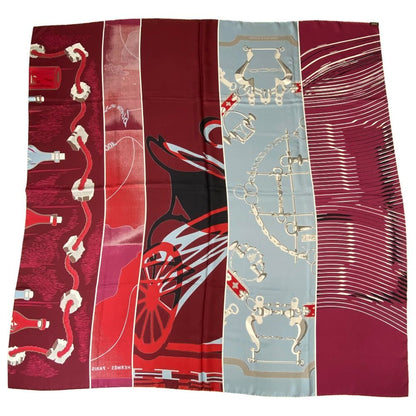 Hermes Carre 140 Caleche Mors Et Bouteilles Chemistry and Bottle Juan Scarf — view 7