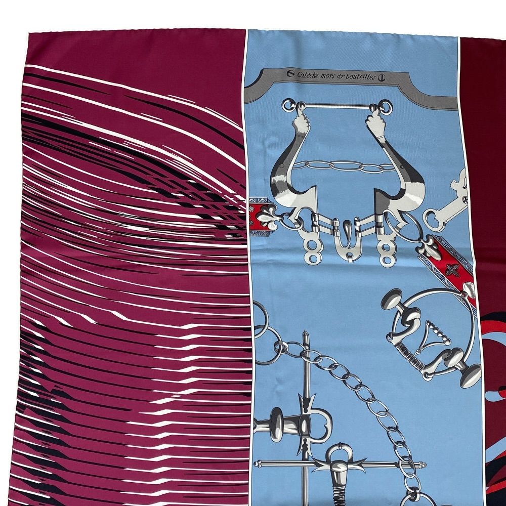 Hermes Carre 140 Caleche Mors Et Bouteilles Chemistry and Bottle Juan Scarf — view 5