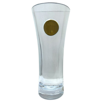 Versace Rosenthal Madness Flower Base Vase Medusa Gold Medallion Crystal Clear — view 3