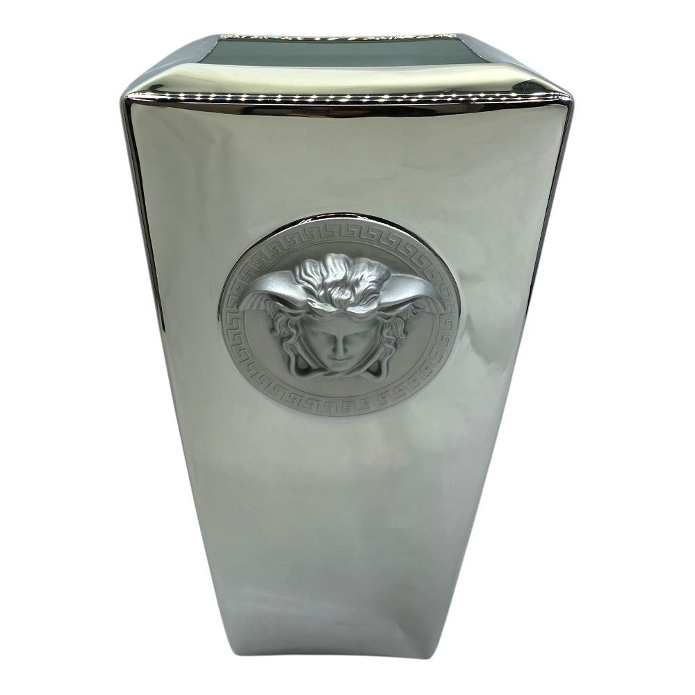 Versace Rosenthal Flower Vase Medusa Porcelain Silver Interior Collection