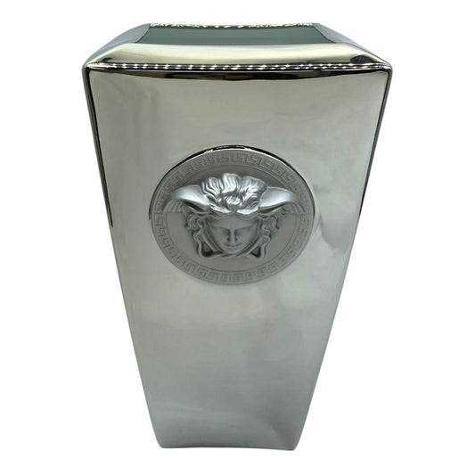 Versace Rosenthal Flower Vase Medusa Porcelain Silver Interior Collection