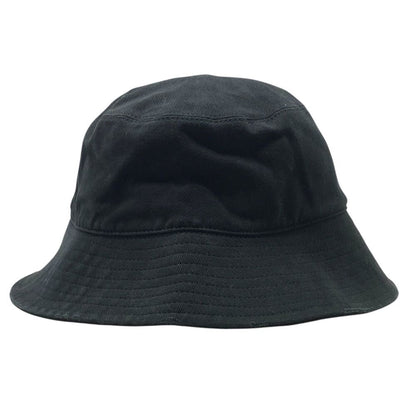 Balenciaga Logo Embroidery Bucket Hat Distressed Black Cotton Mode — view 2