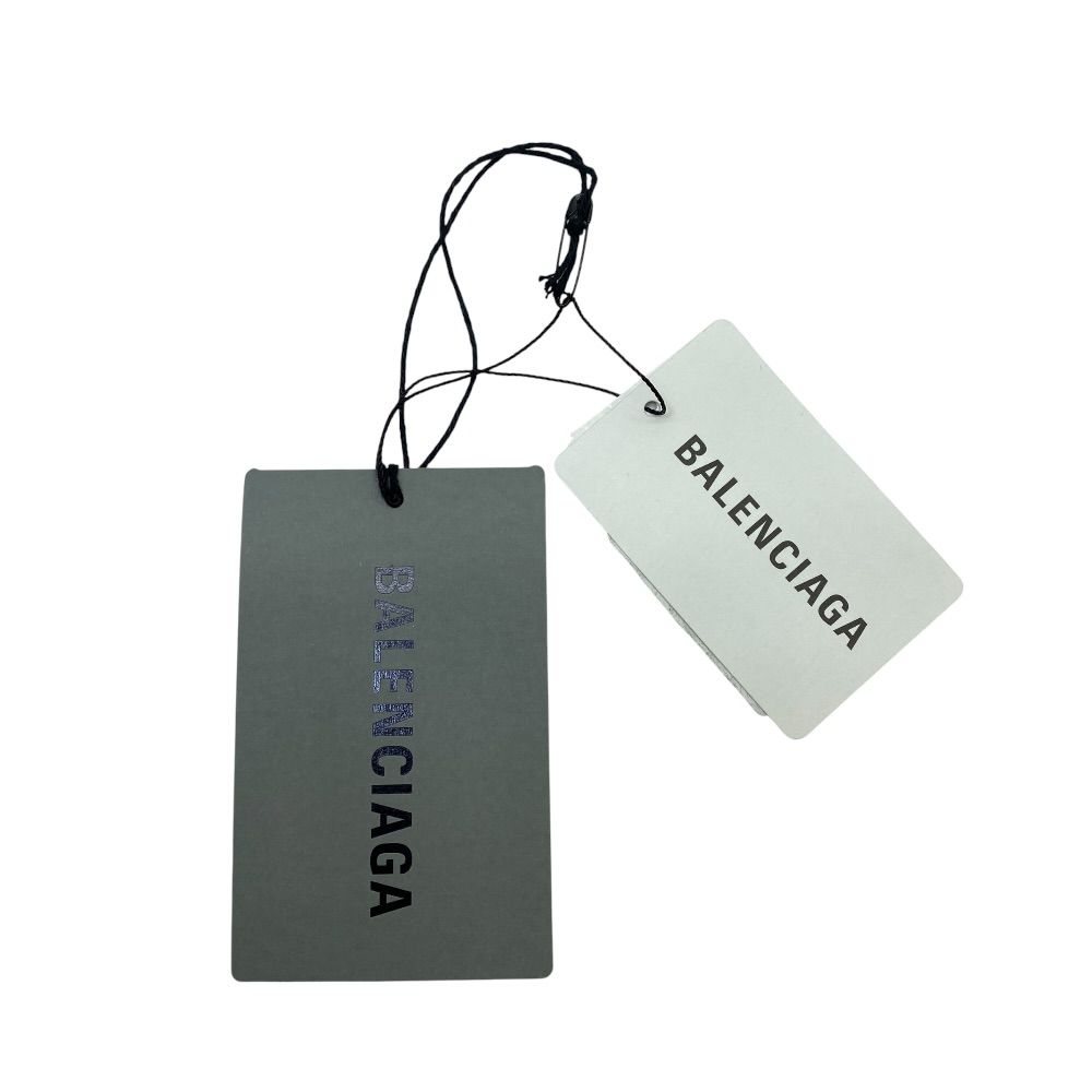 Balenciaga Logo Embroidery Bucket Hat Distressed Black Cotton Mode — view 8