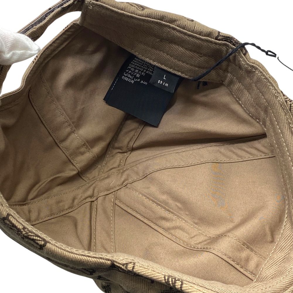 Balenciaga Logo Monogram Cap Hat BB Beige Brown Cotton Mode — view 7