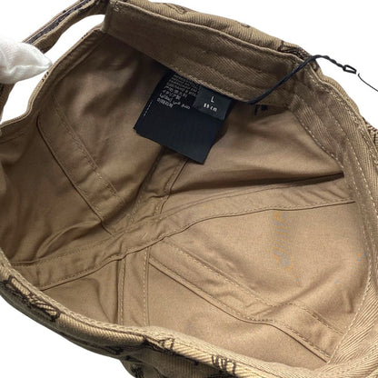 Balenciaga Logo Monogram Cap Hat BB Beige Brown Cotton Mode — view 7