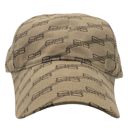 Balenciaga Logo Monogram Cap Hat BB Beige Brown Cotton Mode