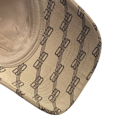 Balenciaga Logo Monogram Cap Hat BB Beige Brown Cotton Mode — view 6