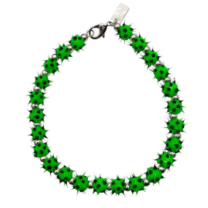Balenciaga Malibu Silicone Choker Pendant Green Black Silver Mode — view 2