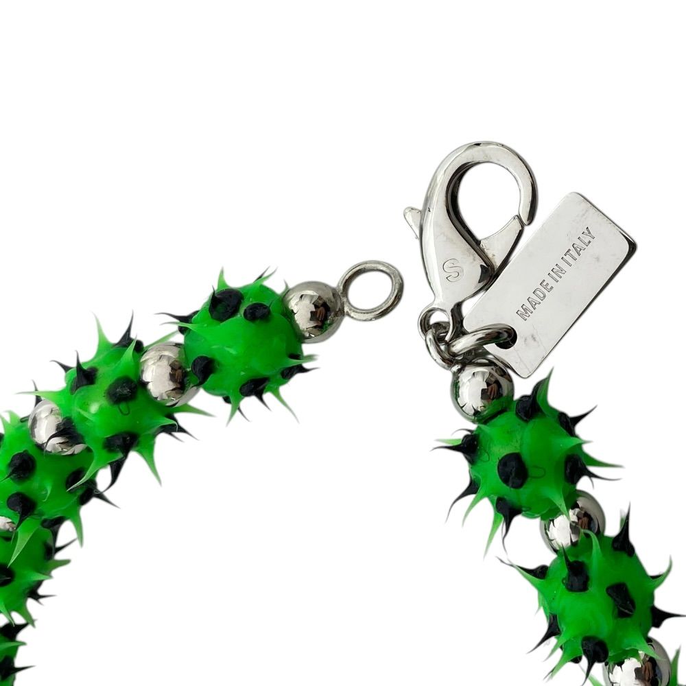 Balenciaga Malibu Silicone Choker Pendant Green Black Silver Mode — view 7