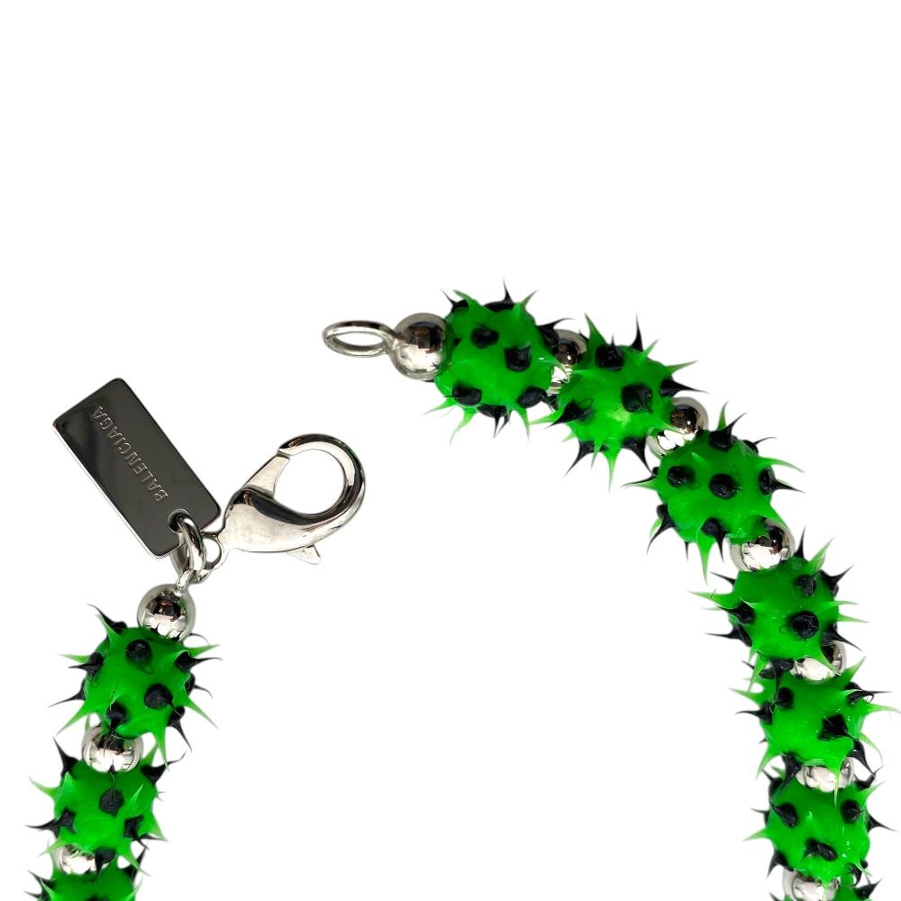 Balenciaga Malibu Silicone Choker Pendant Green Black Silver Mode — view 8
