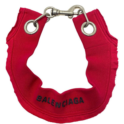 Balenciaga Choker Necklace Red Black Logo Cotton S Mode Unique
