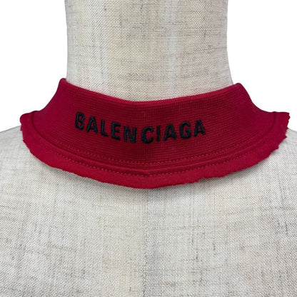 Balenciaga Choker Necklace Red Black Logo Cotton S Mode Unique — view 9