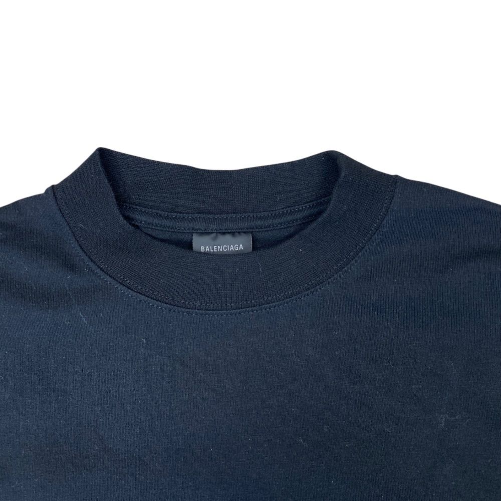 Balenciaga Crew Neck T-Shirt Short Sleeve Black Mode Comfortable — view 5