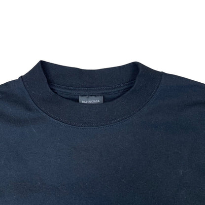 Balenciaga Crew Neck T-Shirt Short Sleeve Black Mode Comfortable — view 5