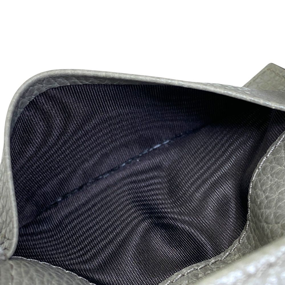 Gucci Card Case Business Holder Bifold Logo Gray Leather Practical — view 6