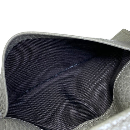 Gucci Card Case Business Holder Bifold Logo Gray Leather Practical — view 6
