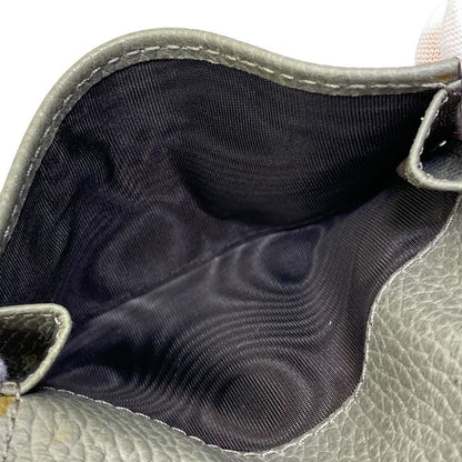 Gucci Card Case Business Holder Bifold Logo Gray Leather Practical — view 7