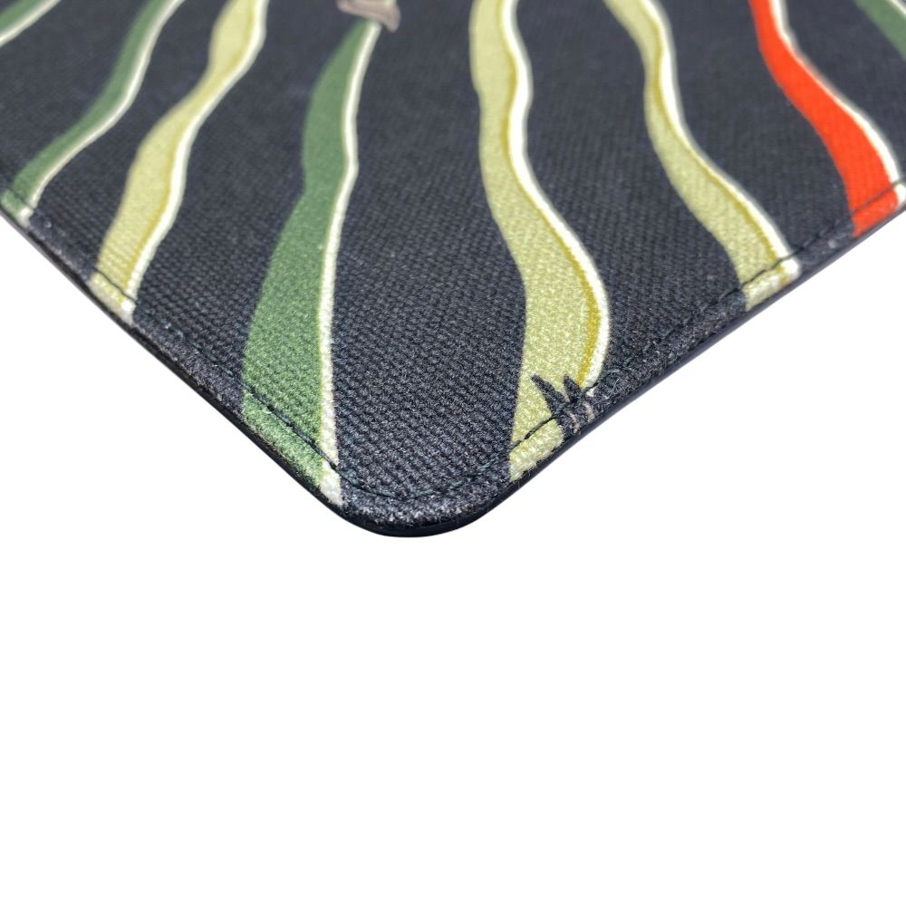 Loewe Paula's Ibiza Collaboration Pouch Clutch Black Red Logo Canvas Leather — view 4