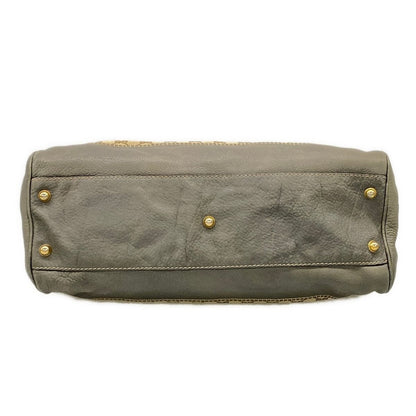 Gucci Handbag New Peram Dark Brown Beige Gray Leather — view 5