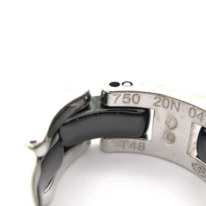 Chanel Ring 48 Ultra Collection 18k White Gold Black Ceramic Diamond — view 6