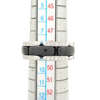 Chanel Ring 48 Ultra Collection 18k White Gold Black Ceramic Diamond — view 7