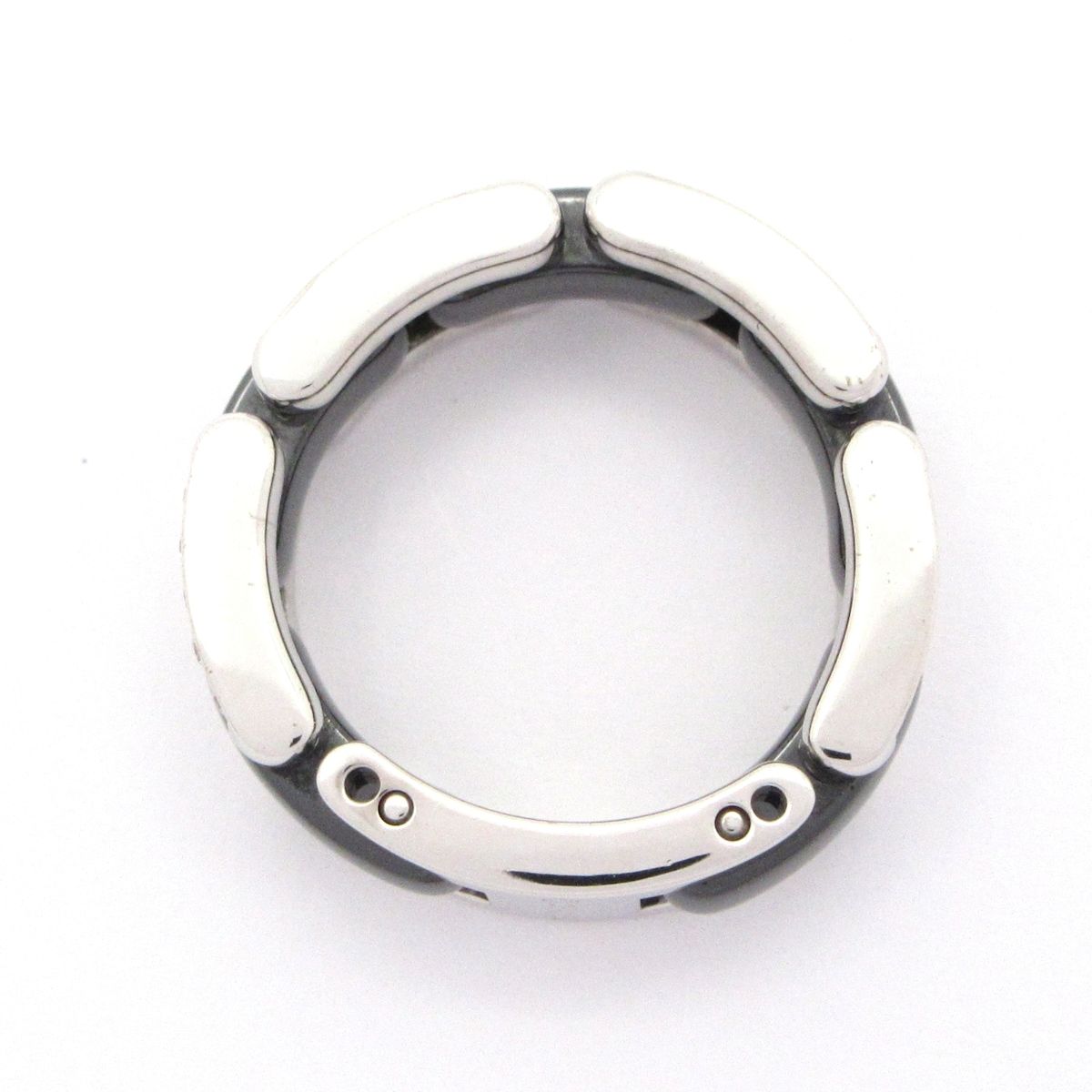 Chanel Ring 48 Ultra Collection 18k White Gold Black Ceramic Diamond — view 4
