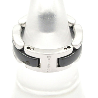 Chanel Ring 48 Ultra Collection 18k White Gold Black Ceramic Diamond — view 3