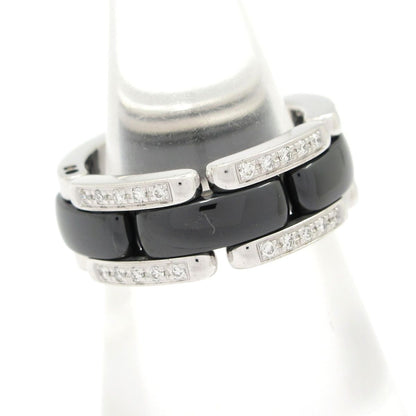 Chanel Ring 48 Ultra Collection 18k White Gold Black Ceramic Diamond — view 2