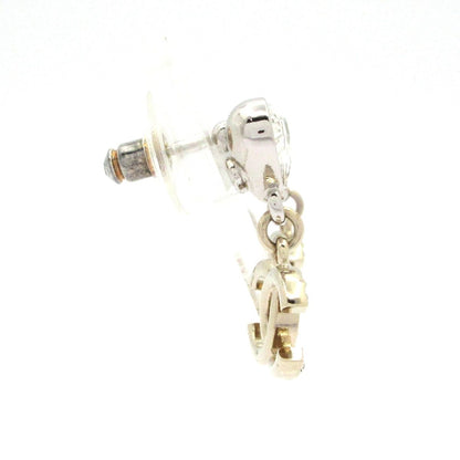 Chanel Earrings Silver Gold CC Logo — view 2