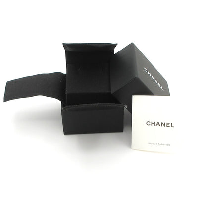 Chanel Earrings Silver Gold CC Logo — view 7