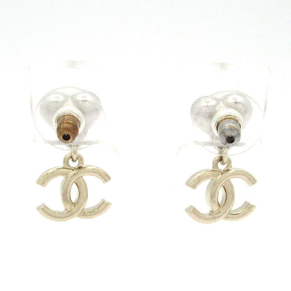 Chanel Earrings Silver Gold CC Logo — view 3