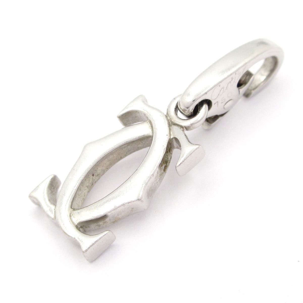 Cartier Pendant 2C Charm 18k White Gold