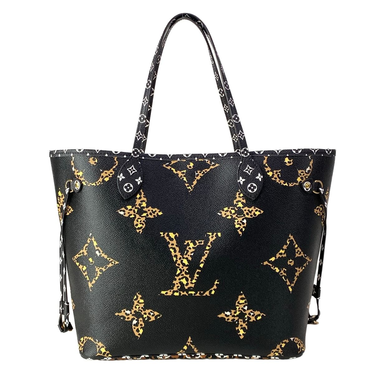 Louis Vuitton Tote Monogram Jungle Neverfull Noir Leather