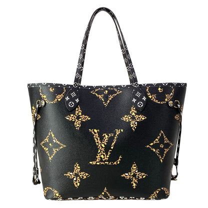 Louis Vuitton Tote Monogram Jungle Neverfull Noir Leather