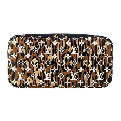 Louis Vuitton Tote Monogram Jungle Neverfull Noir Leather — view 5