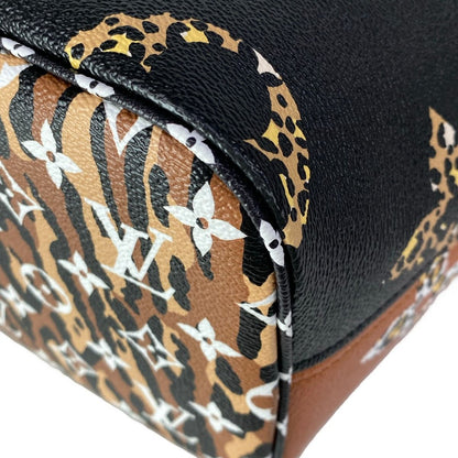 Louis Vuitton Tote Monogram Jungle Neverfull Noir Leather — view 7