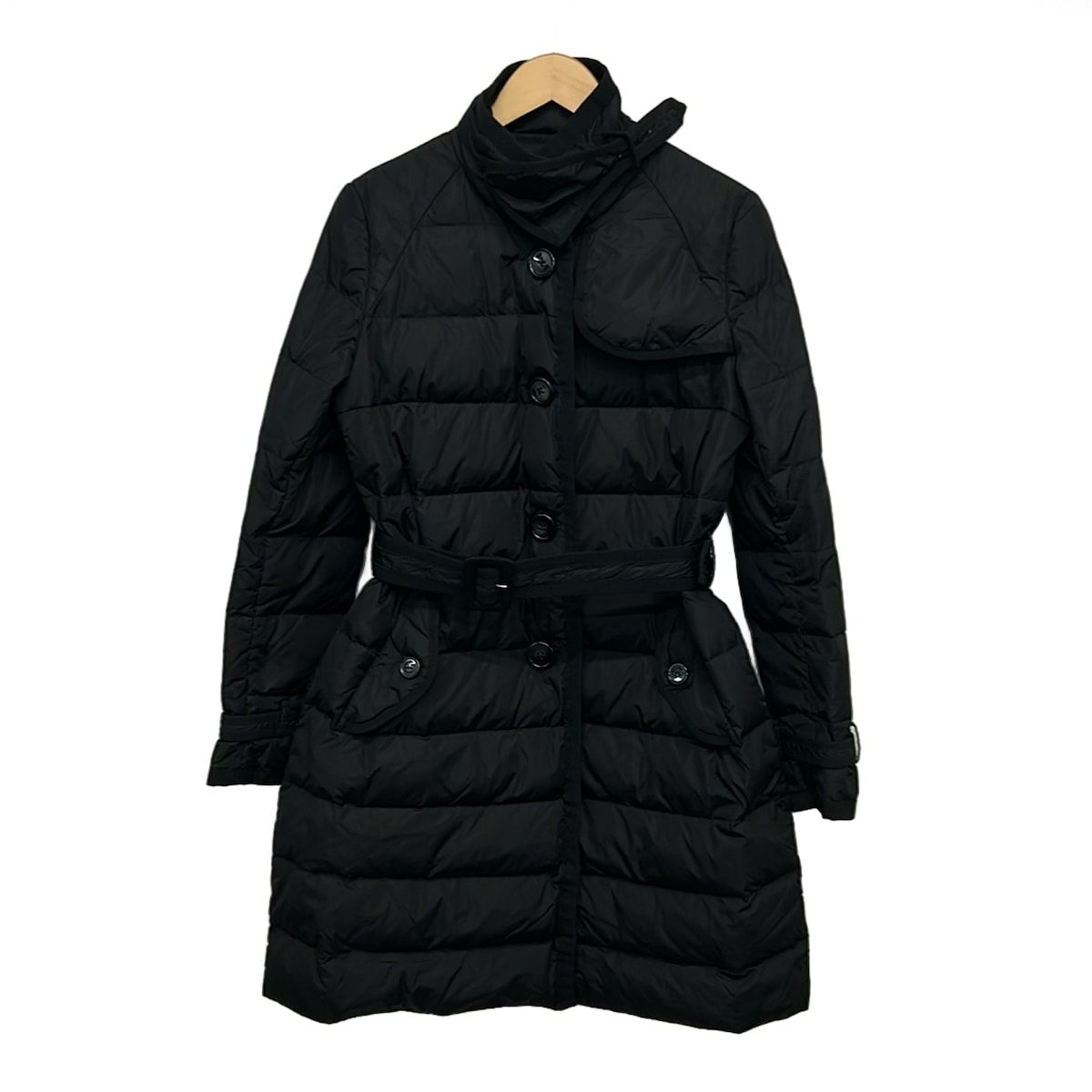 Moncler Down Coat 2 M Heleine Black Long Sleeve Winter