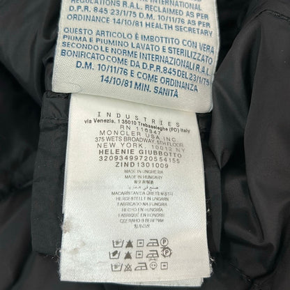 Moncler Down Coat 2 M Heleine Black Long Sleeve Winter — view 5