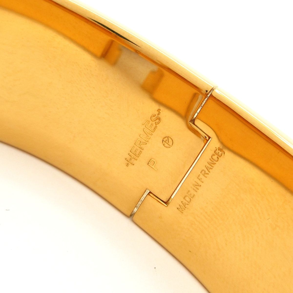 Hermes Bangle Clic Clac Gold Blue Gray Bracelet — view 4