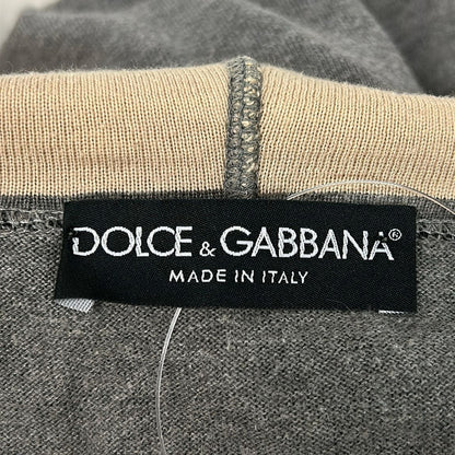Dolce & Gabbana Hoodie 44 S Gray White Multi Long Sleeve Knit Border Zip — view 3